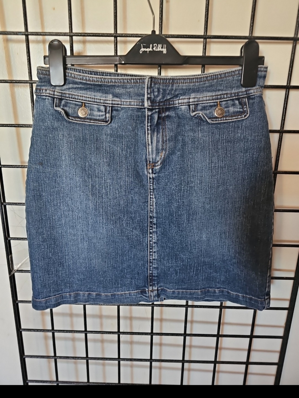 Joseph Ribkoff Dark Blue Denim Mini Skirt